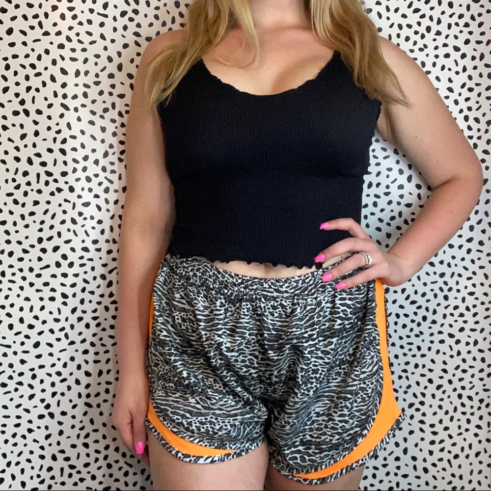 Orange Black White Nike Running Shorts Size XL